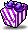 White/Purple Ribbon Gift Box